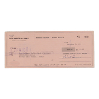 Rob Reiner Signed 1973 Personal Check (ACOA) at PristineAuction.com
