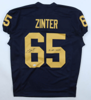 Zak Zinter Signed Jersey Inscribed "23 NATL Champs!" (JSA) at PristineAuction.com