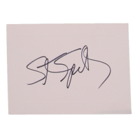 Steven Spielberg Signed 5x6 Cut (ACOA) at PristineAuction.com