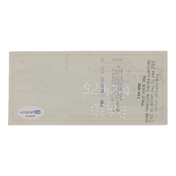 Mary Astor Signed 1979 Personal Check (ACOA) at PristineAuction.com Mary Astor Signed 1979 Personal Check (ACOA) at PristineAuction.com
