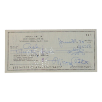 Mary Astor Signed 1979 Personal Check (ACOA) at PristineAuction.com