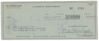 Elizabeth Montgomery Signed 1975 Personal Check (ACOA) at PristineAuction.com