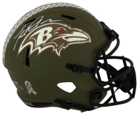 Terrell Suggs Signed Ravens Full-Size Salute to Service Alternate Speed Helmet (Schwartz) at PristineAuction.com