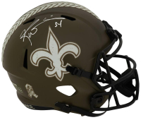 Ricky Williams Signed Saints Full-Size Salute to Service Alternate Speed Helmet (Schwartz) at PristineAuction.com
