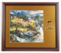 Thomas Kinkade "Bambi" Custom Framed Print Display with Vintage Retired Movie Pin at PristineAuction.com