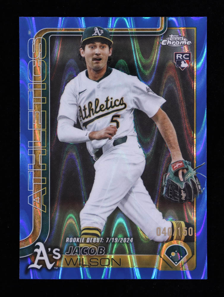 Jacob Wilson 2025 Topps Chrome Update Blue Lava Refractors #USC150 #040/150 RC