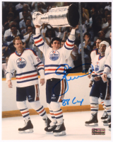 Geoff Courtnall Signed Oilers 8x10 Photo Inscribed "88 Cup" (Premium Autographs) at PristineAuction.com