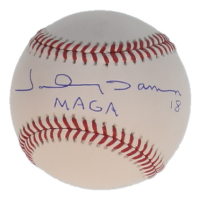 Johnny Damon Signed OML Baseball Inscribed "MAGA" (Steiner) at PristineAuction.com