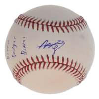 Alex Verdugo Signed OML Baseball Inscribed "Bleed Dodger Blue! (PSA) at PristineAuction.com