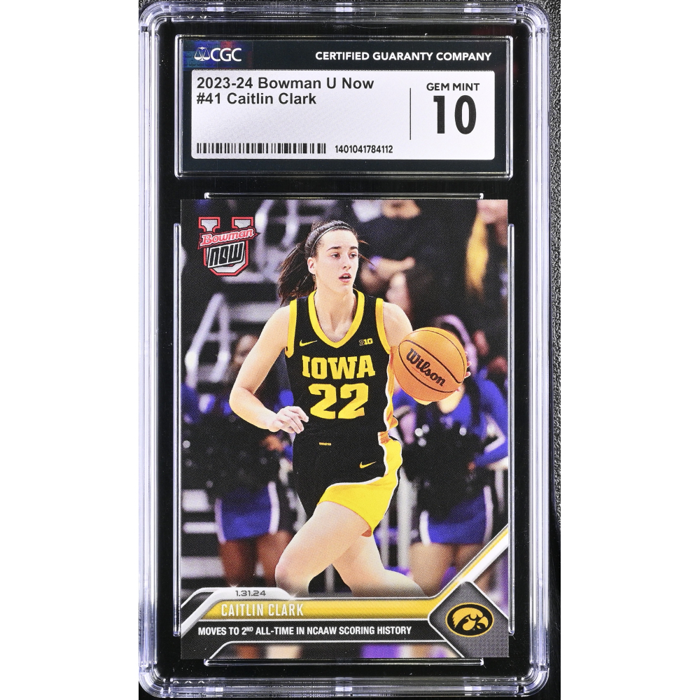Caitlin Clark 2023-24 Bowman U Now #41 (CGC 10) at PristineAuction.com