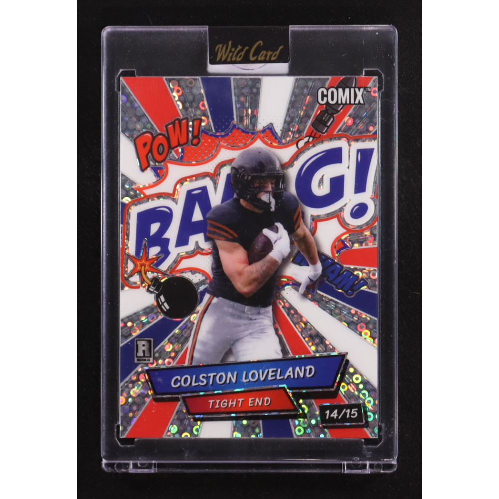Colston Loveland 2025 Wild Card Alumination Comix Baang! Disco Red, White, and Blue #ACBRB-CL #14/15 RC at PristineAuction.com
