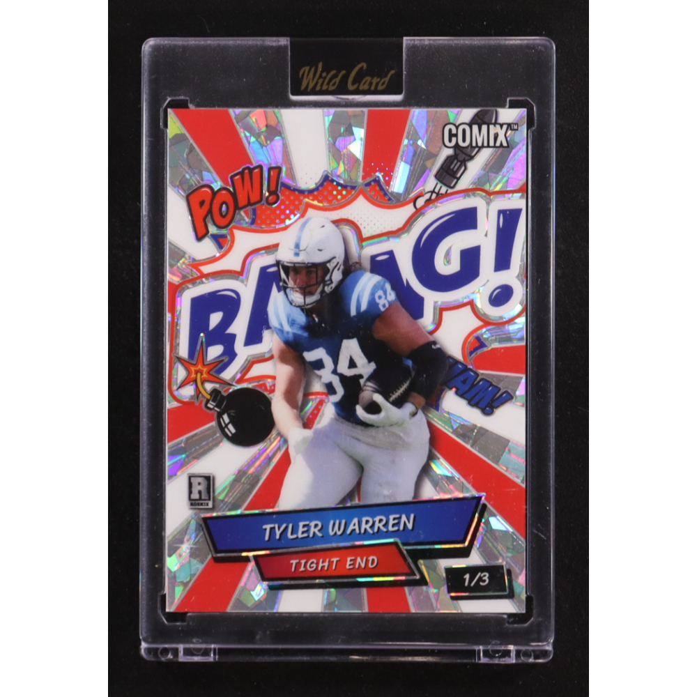 Tyler Warren 2025 Wild Card Alumination Comix Crystal Red and White #ACBRB-TW #1/3 RC at PristineAuction.com