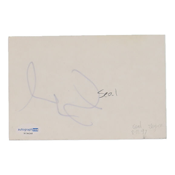 Seal Signed 4x6 Cut (ACOA) at PristineAuction.com Seal Signed 4x6 Cut (ACOA) at PristineAuction.com