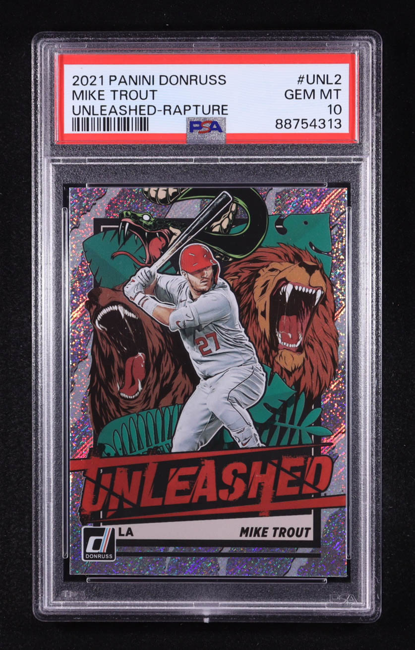 Mike Trout 2021 Donruss Unleashed Rapture #2 (PSA 10) at PristineAuction.com Mike Trout 2021 Donruss Unleashed Rapture #2 (PSA 10) at PristineAuction.com