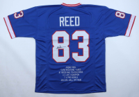 Andre Reed Signed Career Highlight Stat Jersey (JSA) at PristineAuction.com