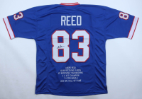 Andre Reed Signed Career Highlight Stat Jersey (JSA) at PristineAuction.com
