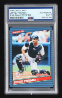 Jorge Posada Signed 1986 Donruss #327 (PSA) at PristineAuction.com