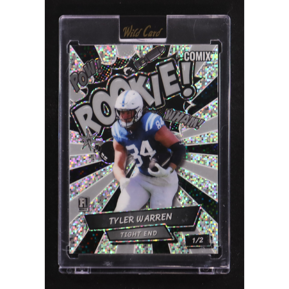 Tyler Warren 2025 Wild Card Alumination Comix Rookie! Pixel Black and ...