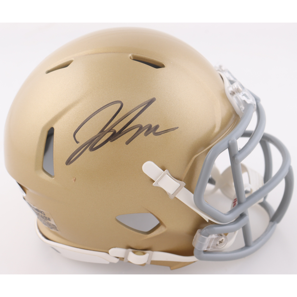 Jaden Greathouse Signed Notre Dame Fighting Irish Speed Mini Helmet (JSA) at PristineAuction.com