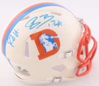 RJ Harvey & Pat Bryant Signed Broncos Retro Alternate Speed Mini Helmet (JSA) at PristineAuction.com