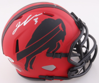 Damar Hamlin Signed Bills Rave Alternate Speed Mini Helmet (JSA) at PristineAuction.com