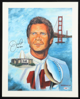 Joe Montana Signed 49ers 16x20 Lithograph by Gerald Roberts Jr. Inscribed "HOF 2000" (PSA) at PristineAuction.com