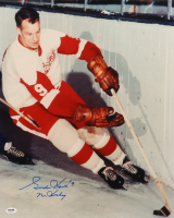 Gordie Howe Signed Red Wings 16x20 Photo Inscribed "Mr. Hockey" (PSA) at PristineAuction.com