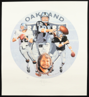 Ken Stabler Signed LE Raiders 25x27 Ed Anzilotti Art Lithograph (JSA) at PristineAuction.com