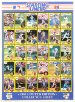 1991 Starting Lineup Collector Series Baseball Uncut Card Sheet of (30) Cards at PristineAuction.com