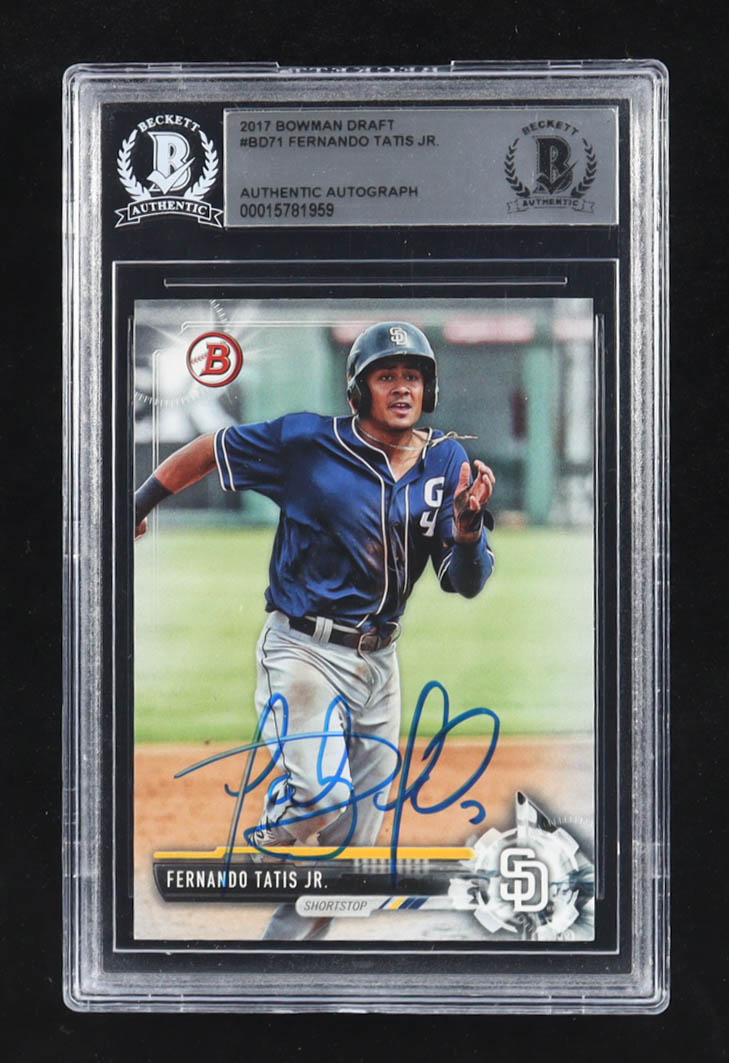 Fernando Tatis Jr. Signed 2017 Bowman Draft #BD71 RC (BGS) at PristineAuction.com Fernando Tatis Jr. Signed 2017 Bowman Draft #BD71 RC (BGS) at PristineAuction.com
