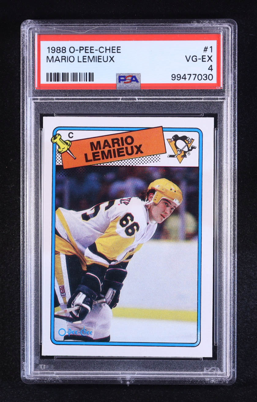 Mario Lemieux 1988-89 O-Pee-Chee #1 (PSA 4) at PristineAuction.com Mario Lemieux 1988-89 O-Pee-Chee #1 (PSA 4) at PristineAuction.com
