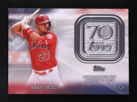 Mike Trout 2021 Topps 70th Anniversary Commemorative Logo Patch #70LP-MT at PristineAuction.com