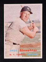 Enos Slaughter 1957 Topps #215 at PristineAuction.com