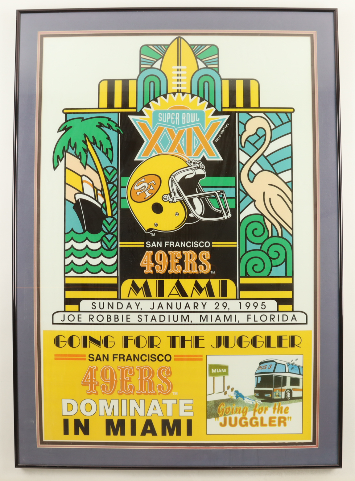 49ers Super Bowl XXIX Custom Framed Poster Display at PristineAuction.com 49ers Super Bowl XXIX Custom Framed Poster Display at PristineAuction.com