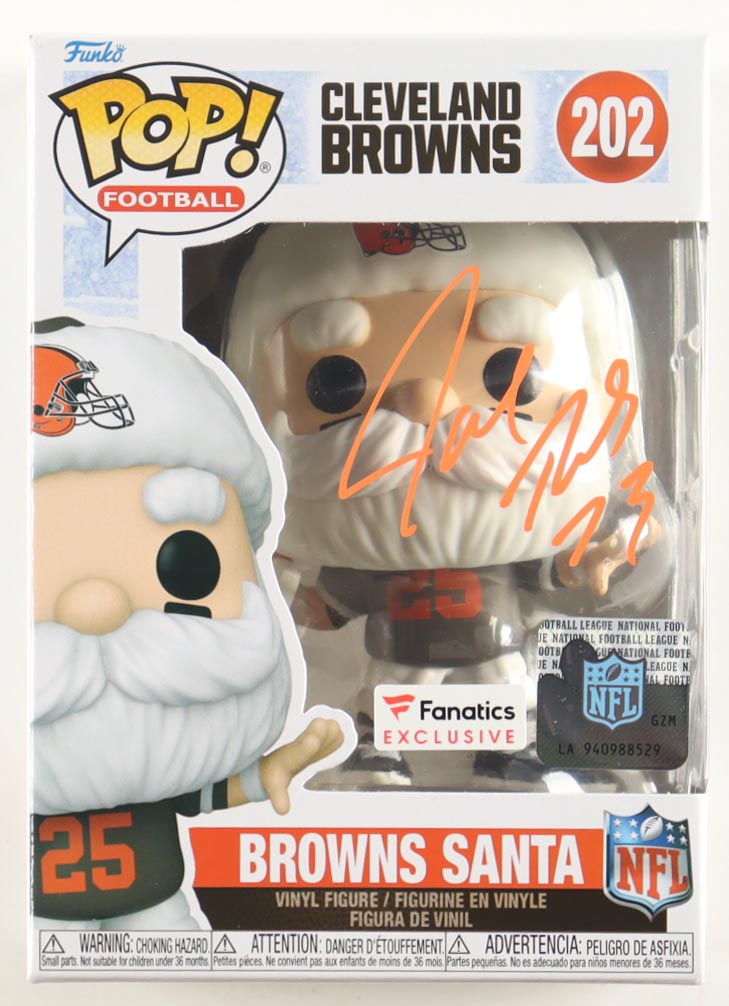 Joe Thomas Signed "Browns" #202 Browns Santa Funko Pop! Vinyl Figure (Schwartz) at PristineAuction.com Joe Thomas Signed "Browns" #202 Browns Santa Funko Pop! Vinyl Figure (Schwartz) at PristineAuction.com