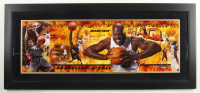 Shaquille O'Neal Heat Custom Framed Panorama Print Display at PristineAuction.com