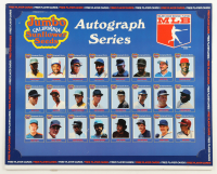 1990 Jumbo California Sunflower Seeds Baseball Autograph Series Uncut Trading Card Sheet of (24) Cards at PristineAuction.com