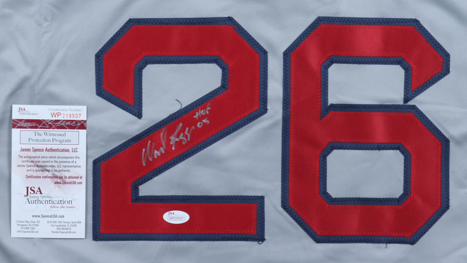 Wade Boggs Signed Jersey Inscribed "HOF 05" (JSA) at PristineAuction.com Wade Boggs Signed Jersey Inscribed "HOF 05" (JSA) at PristineAuction.com
