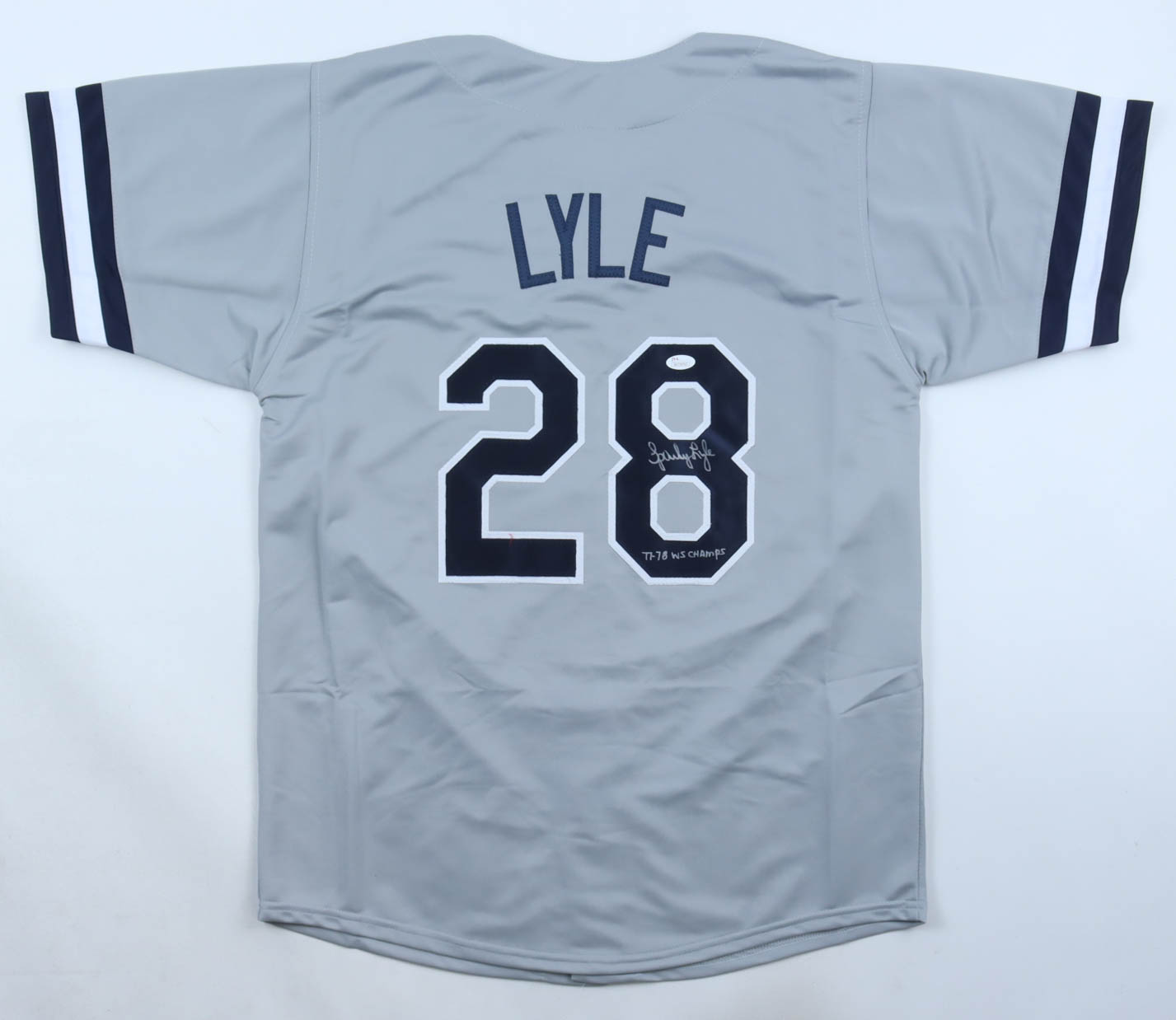 Sparky Lyle Signed Jersey Inscribed "77-78 WS Champs" (JSA) at PristineAuction.com Sparky Lyle Signed Jersey Inscribed "77-78 WS Champs" (JSA) at PristineAuction.com