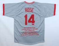 Pete Rose Signed Career Highlight Stat Jersey (JSA) at PristineAuction.com