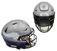 Justin Jefferson Signed Vikings Full-Size Authentic On-Field Custom Alternate Speedflex Helmet (Beckett) at PristineAuction.com