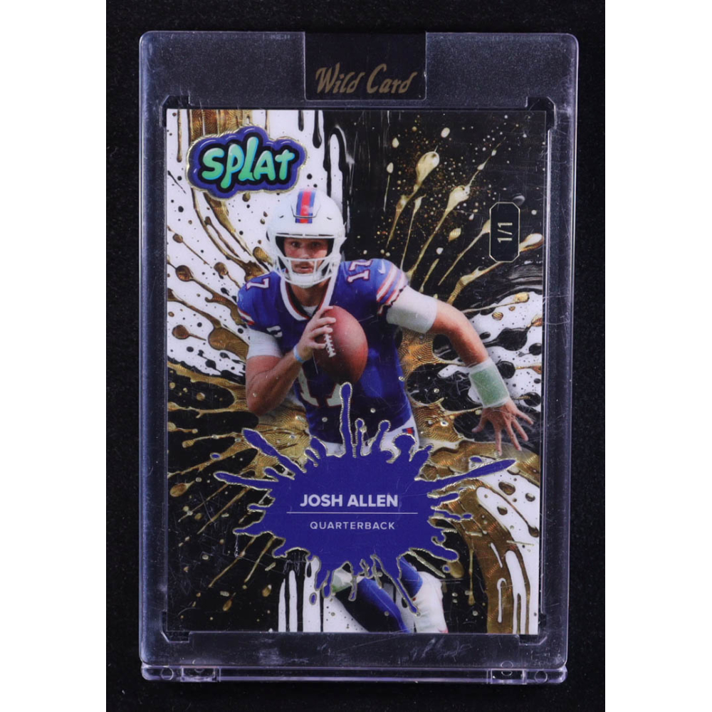Josh Allen 2025 Wild Card Splat Gold1 Gold Circles #JA #1/1 at PristineAuction.com