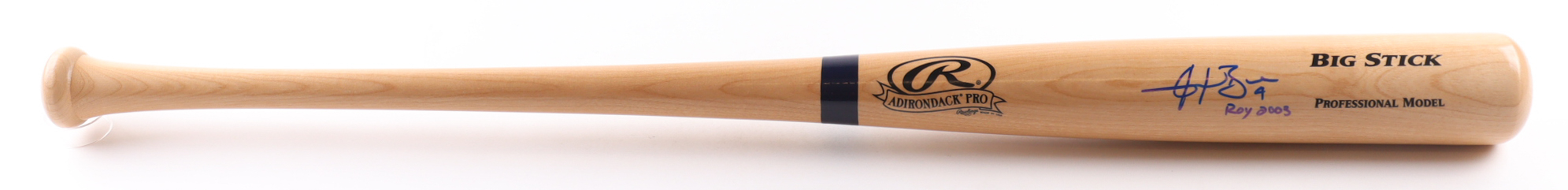 Angel Berroa Signed Rawlings Adirondack Pro Baseball Bat Inscribed "ROY 2003" (Schwartz) at PristineAuction.com Angel Berroa Signed Rawlings Adirondack Pro Baseball Bat Inscribed "ROY 2003" (Schwartz) at PristineAuction.com