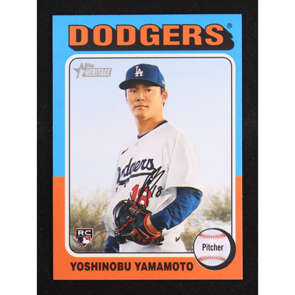 Yoshinobu Yamamoto 2024 Topps Heritage #553 RC at PristineAuction.com