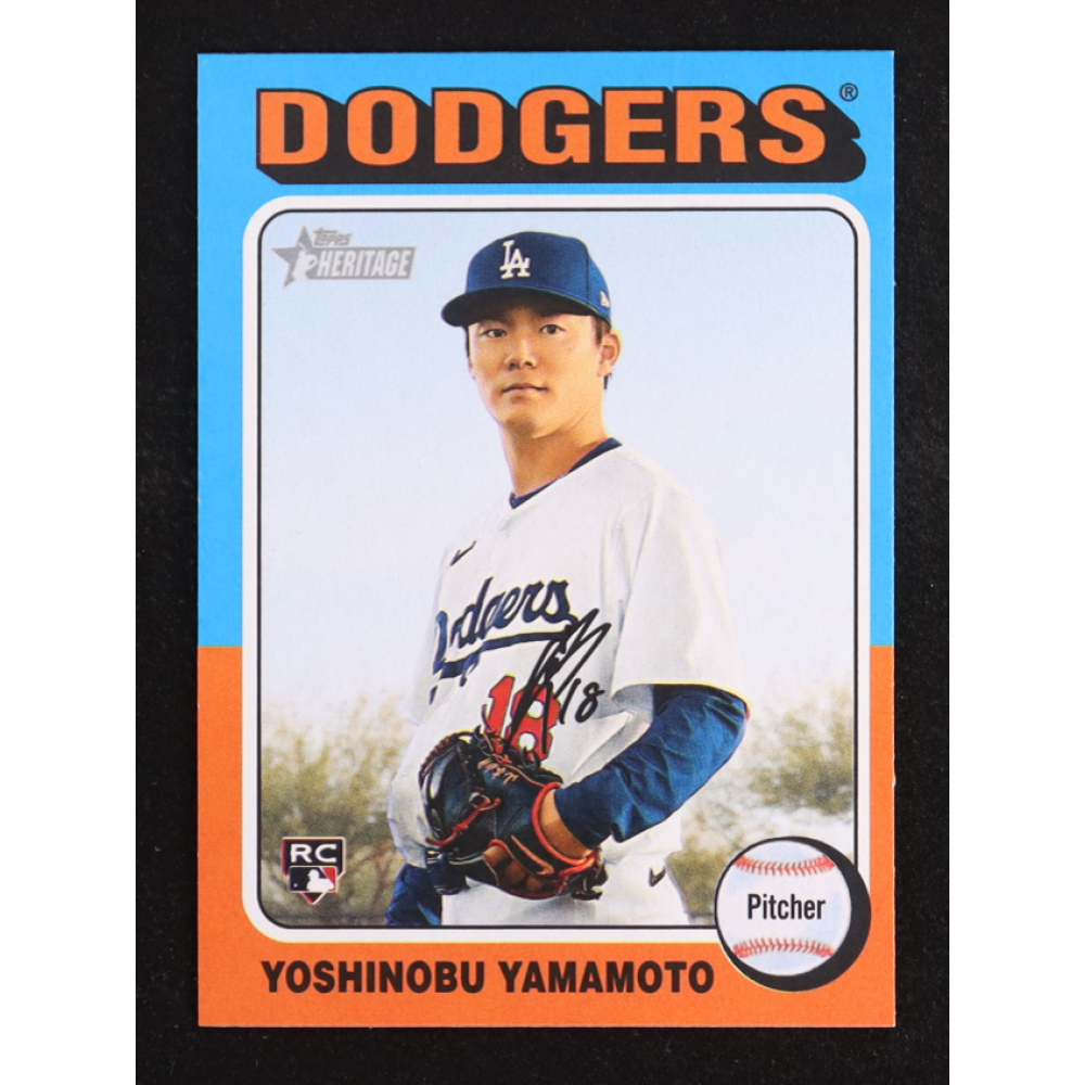 Yoshinobu Yamamoto 2024 Topps Heritage #553 RC at PristineAuction.com