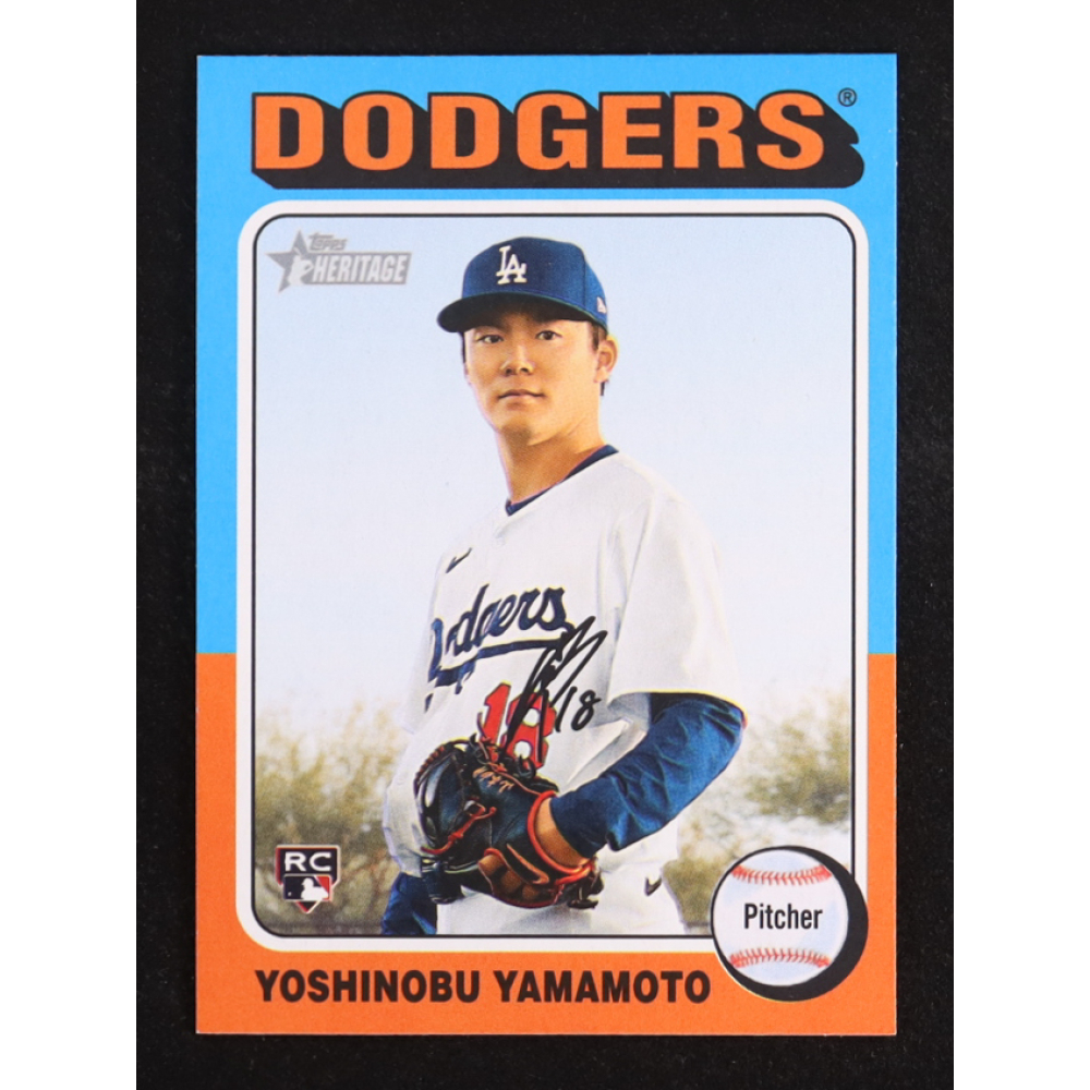 Yoshinobu Yamamoto 2024 Topps Heritage #553 RC at PristineAuction.com