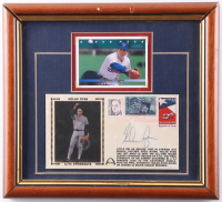 Nolan Ryan Signed Rangers Custom Framed FDC Envelope Display (Beckett) at PristineAuction.com