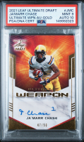 Ja'marr Chase 2021 Leaf Ultimate Draft Ultimate Weapon Autographs Ultimate Weapon AU-Gold #JMC #47/50 (PSA 9 | Autograph Grade 10) at PristineAuction.com