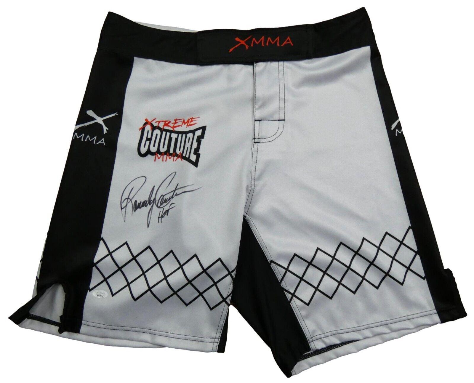Randy Couture Signed MMA Shorts Inscribed "HOF" (JSA) at PristineAuction.com Randy Couture Signed MMA Shorts Inscribed "HOF" (JSA) at PristineAuction.com