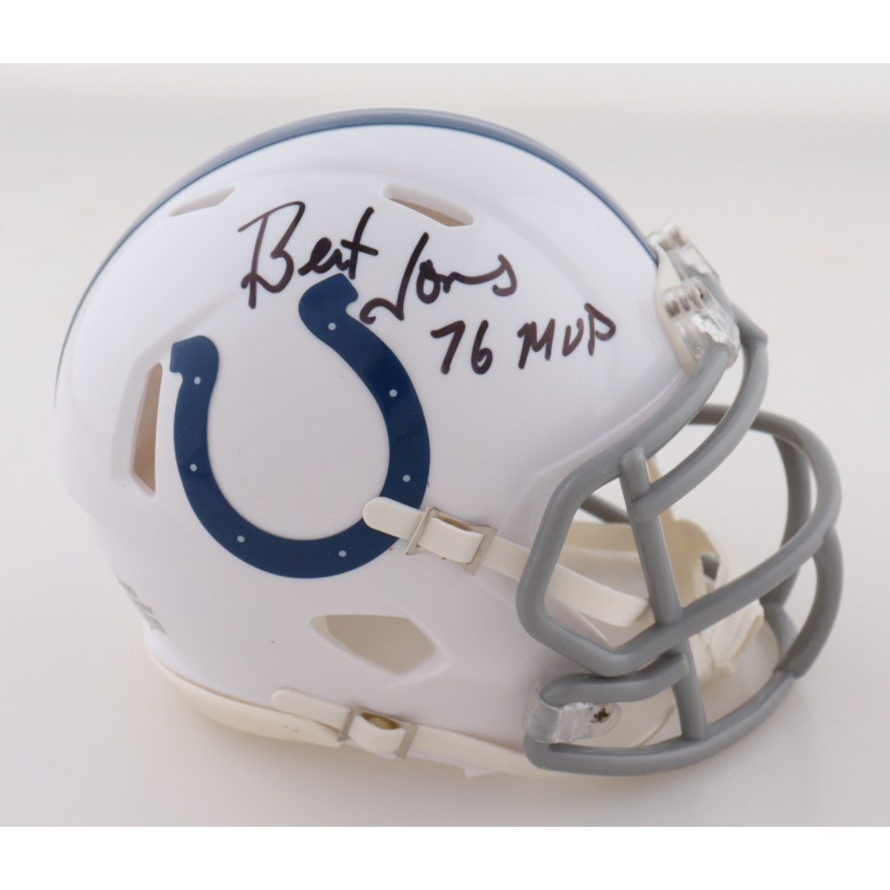 Bert Jones Signed Colts Speed Mini Helmet Inscribed "76 MVP" (Schwartz) at PristineAuction.com